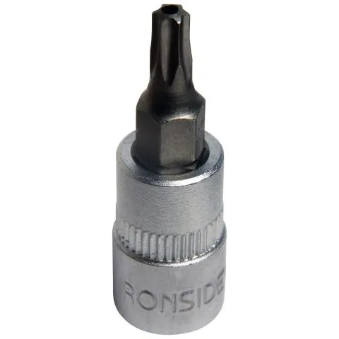 116409 Ironside Bitshylsa torx, med hål, 1/4&quot TX25 Populärt val